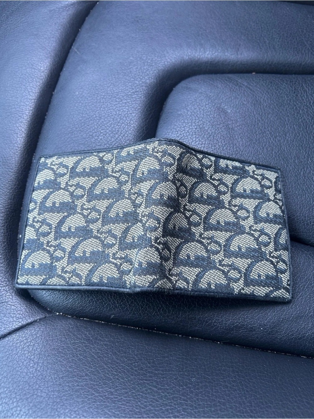 Men's Dior Patterned Canvas Bifold Wallet in multicolor.